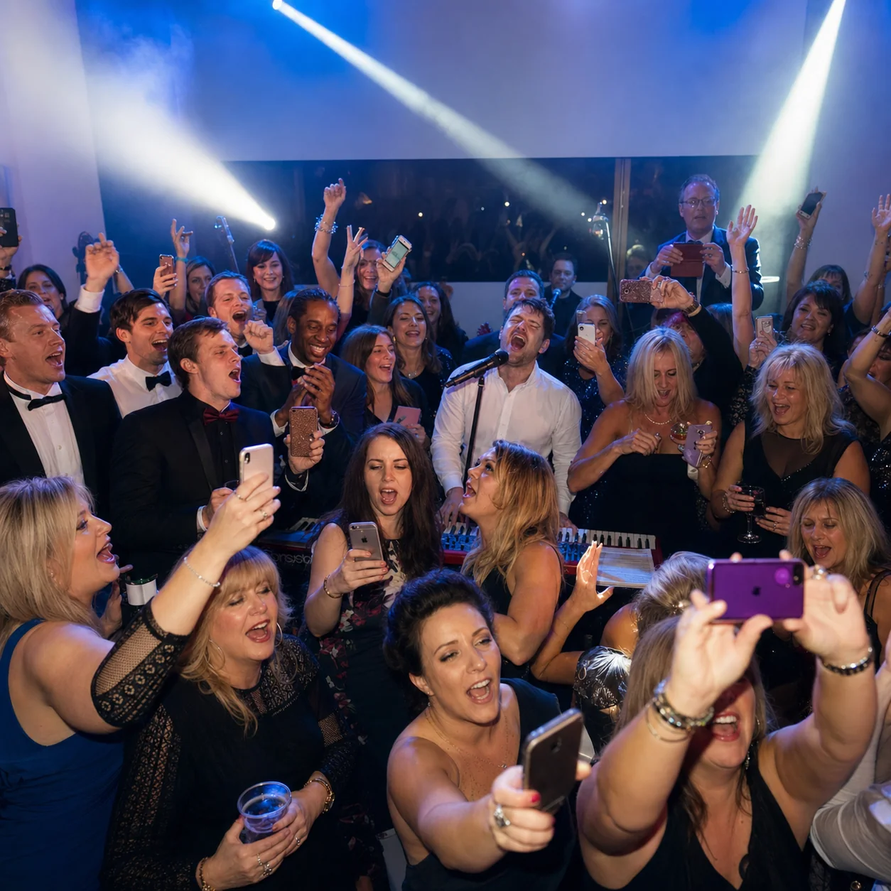 Conference delegates celebrating together during the evening programme